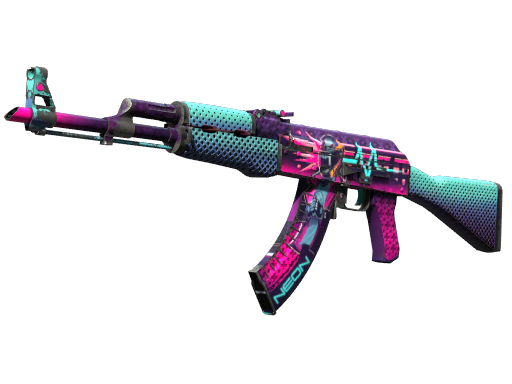 StatTrak™ AK-47 | Neon Rider (Well-Worn)