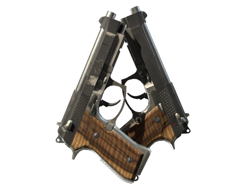 StatTrak™ Dual Berettas | Black Limba (Well-Worn)