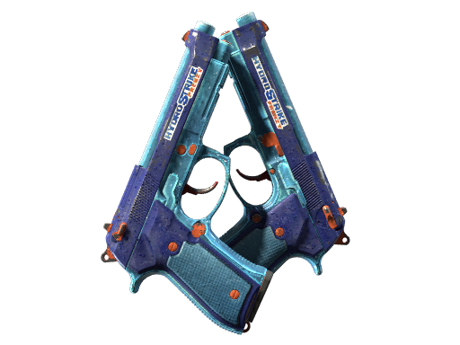 Dual Berettas | Hydro Strike (Battle-Scarred)