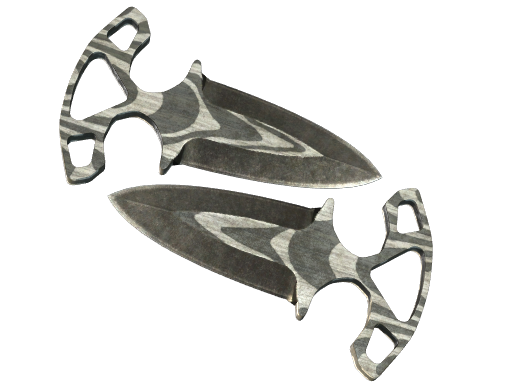 ★ Shadow Daggers | Black Laminate (Battle-Scarred)
